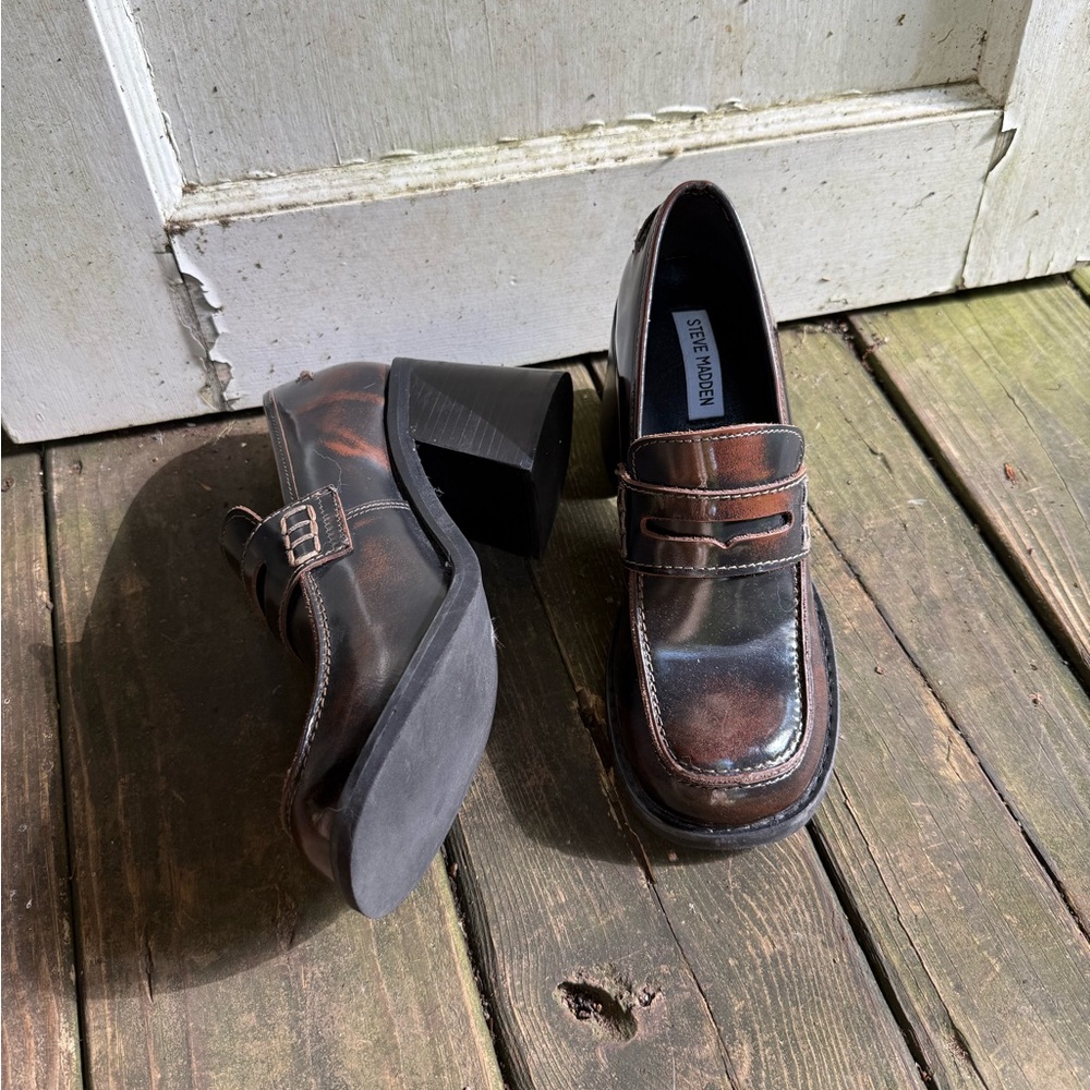 90s style Steve Madden Universe Heeled Penny Loafer